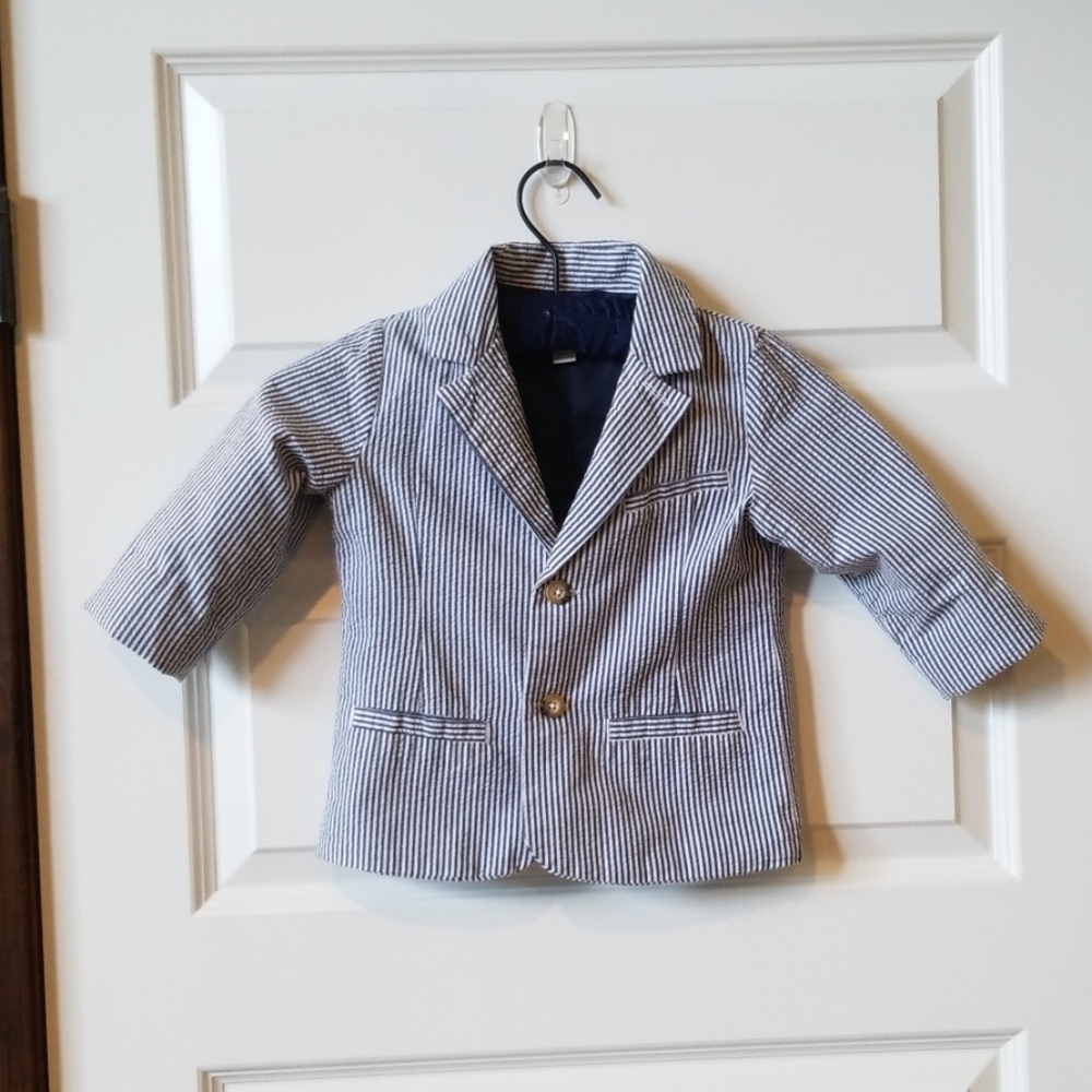 Little boys seersucker jacket